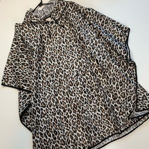 Chico’s poncho leopard rain poncho one size